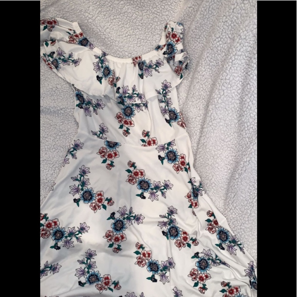 flower off the shoulder dress